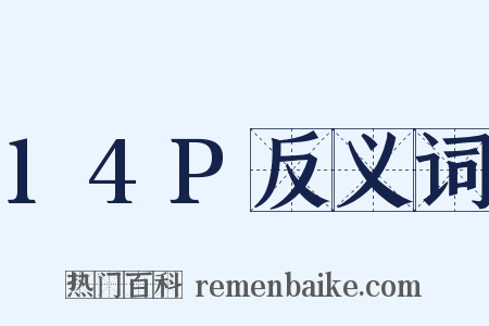 14P反义词是什么意思的图片